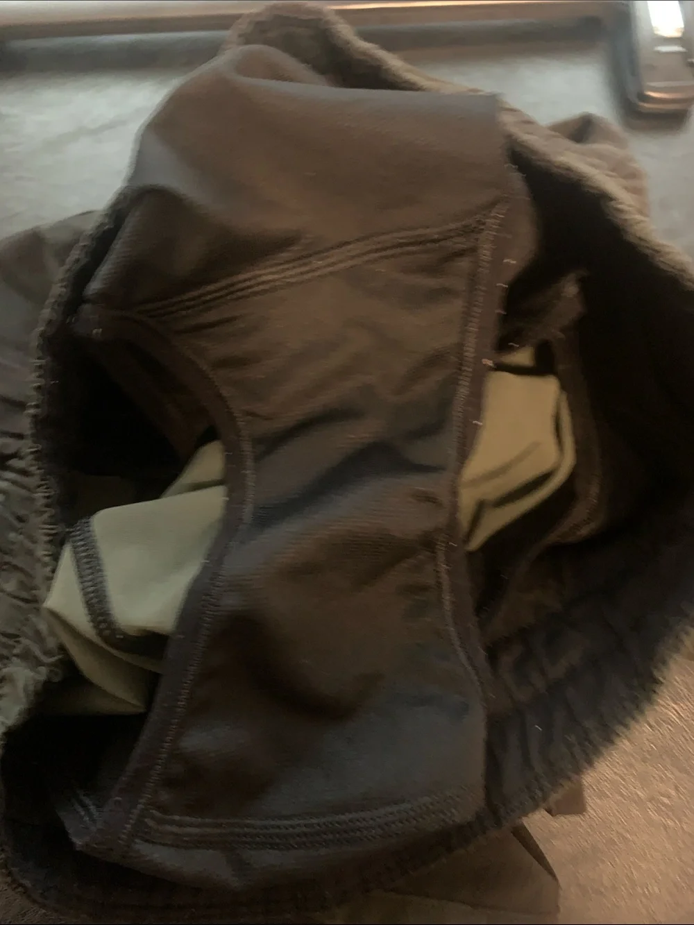 Lululemon Olive Green Camo Track That Shorts Sz 6, some signs of wear pictured